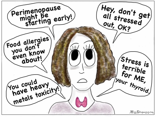 Thyroid continues to tell me about all my other conditions, but tells me not to stress out because stress is bad for it